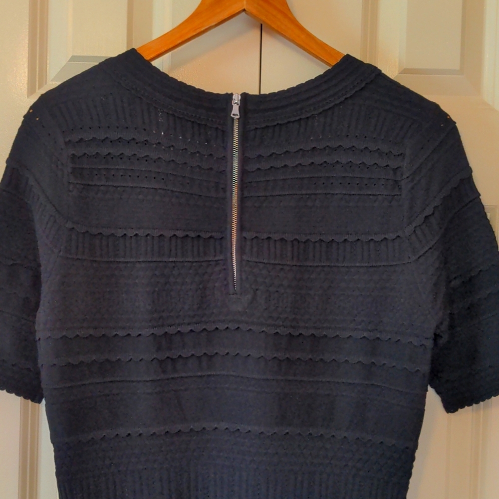 Milly Texture Tech Dress in Black Size L - Picture 6 of 7